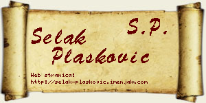 Selak Plasković vizit kartica